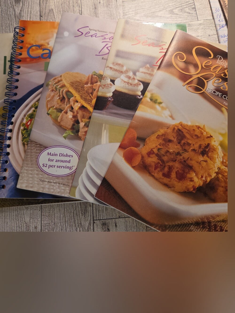Pampered Chef Cookbook Lot Seasons Best, Healthy Recipes, Easy Recipes
